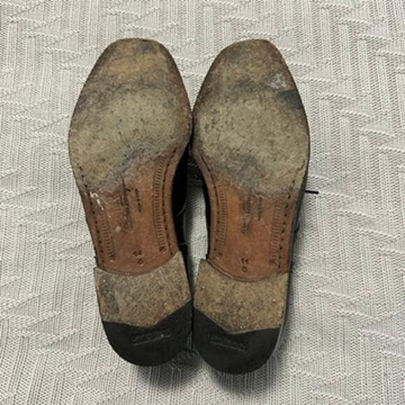 Vintage Ferragamo black leather brogue oxfrod loafers size 11 main image 9